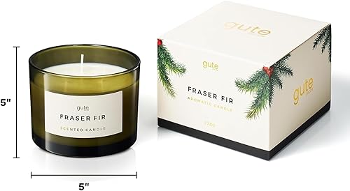 Miniatura 9 de Fraser - Difusor de varillas de vela de soja perfumada de 3 mechas de abeto festivo de invierno, 17 onzas, fragancia de temporada para el hogar,