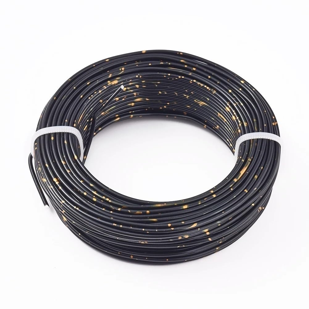 Filo di Alluminio per l'artigianato, 1 Rotolo di Filo di Alluminio 1,5/2/2,5 mm for Gioielli(Black Mix Gold,2mm)