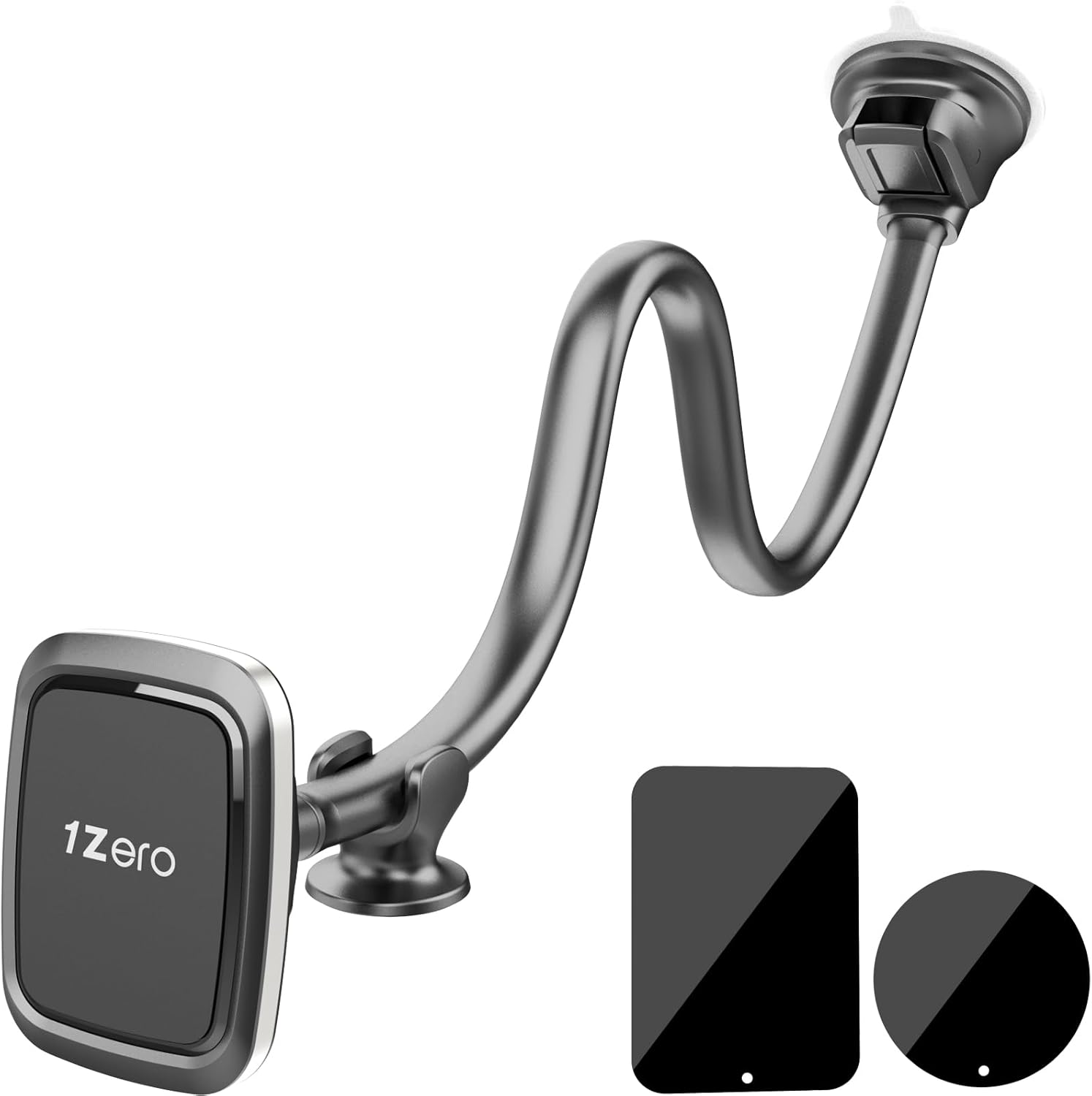 1Zero Magnetic Phone Car Mount 14-Inch Gooseneck Long Arm Extension, Universal Windshield Dashboard Industrial-Strength Suction Cup Car Phone Holder with 6 Strong Magnets, for All Cell Phones iPhone 1Zero Magnetic Phone Car Mount 14-Inch Gooseneck Long Arm Extension, Universal Windshield Dashboard Industrial-Strength Suction Cup Car Phone Holder with 6 Strong Magnets, for All Cell Phones iPhone