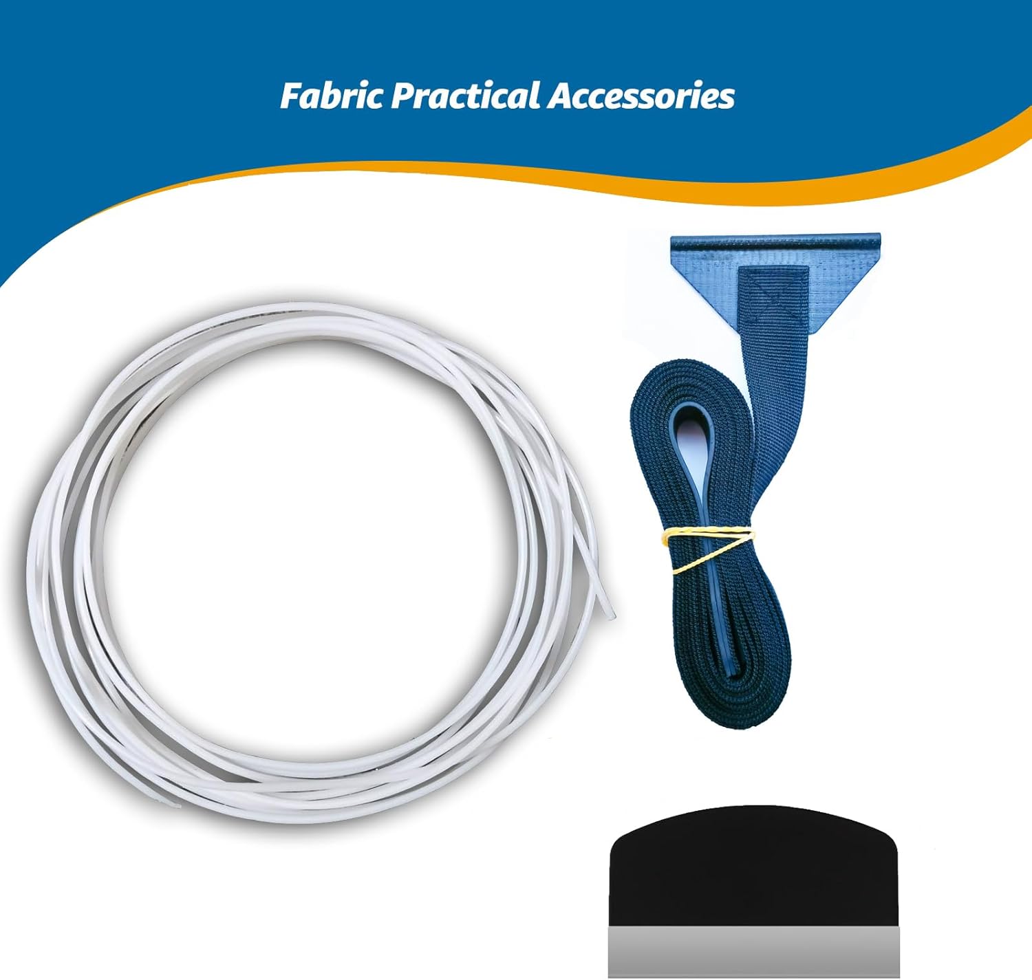 RV Awning Fabric Replacement, Patio Vinyl Outdoor Canopy for Campers, Trailers, and Motorhomes (Black Solid, 18'(Fabric 17'2"))