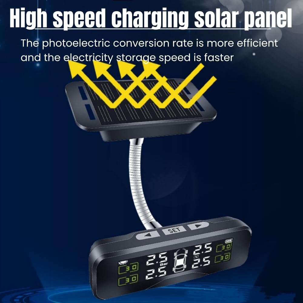 Sistemi di monitoraggio del sensore di pressione dei pneumatici Regolazione dell'angolo libero con display LCD TPMS Rilevatore di pressione universale per auto Monitor in tempo reale con valvola ester