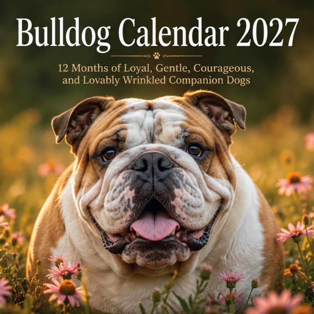 Bulldog Calendar 2027: 12 Months of Loyal, Gentle, Courageous, and Lovably Wrinkled Companion Dogs