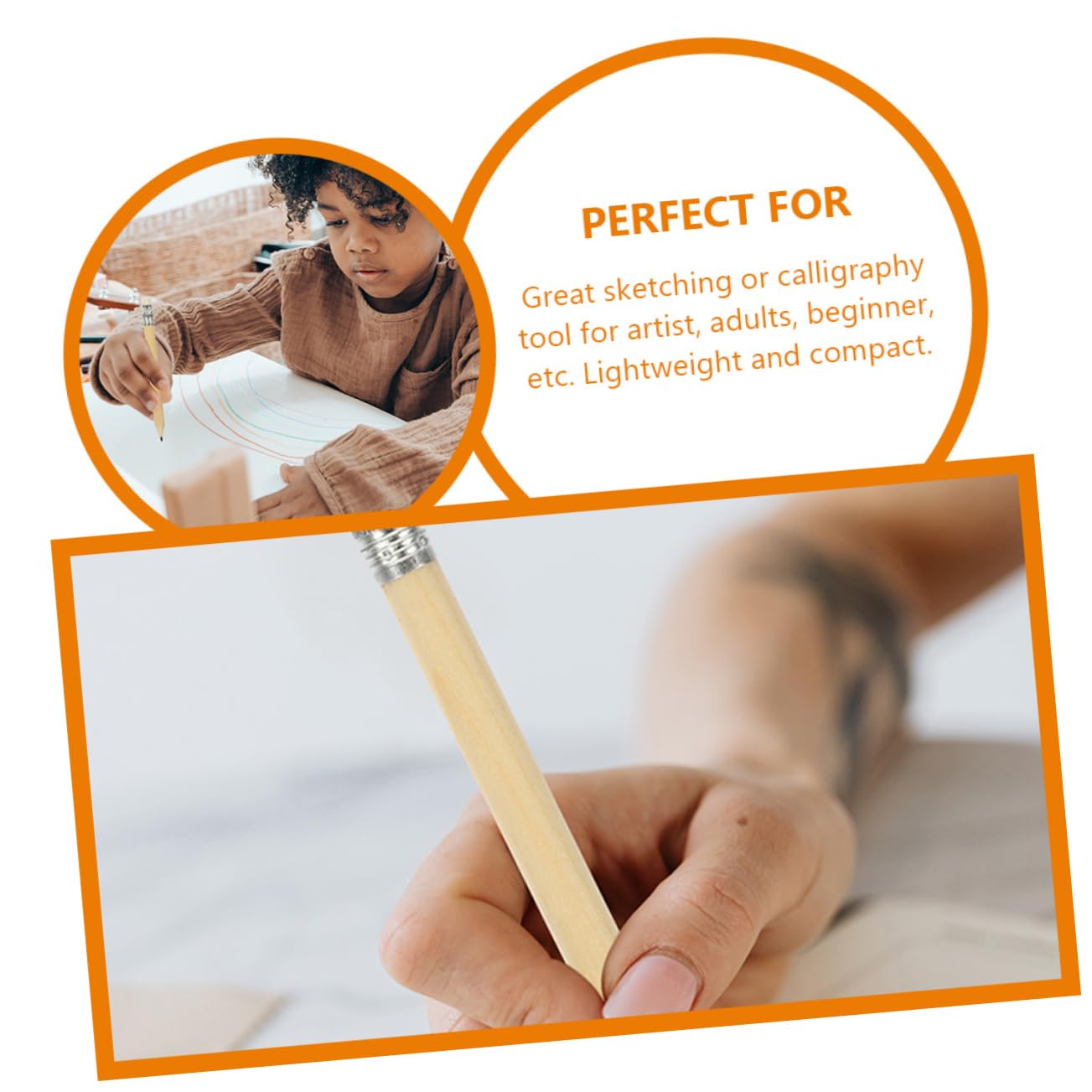 DOITOOL 3 Series Lote De Lápices De Cortos Con Borrador Lápices De Escritura Ergonómicos Dibujo Y De Golf Oficina Y Escuela 100 Piezas X 3