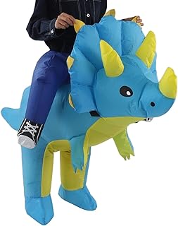 Fantasia inflável de dinossauro, fantasia inflável de dinossauro triangular para adultos, fantasia de Halloween reutilizável para mulheres e homens, fantasias engraçadas, à prova d'água, para cosplay de festa de Halloween (adultos 160-190 cm)