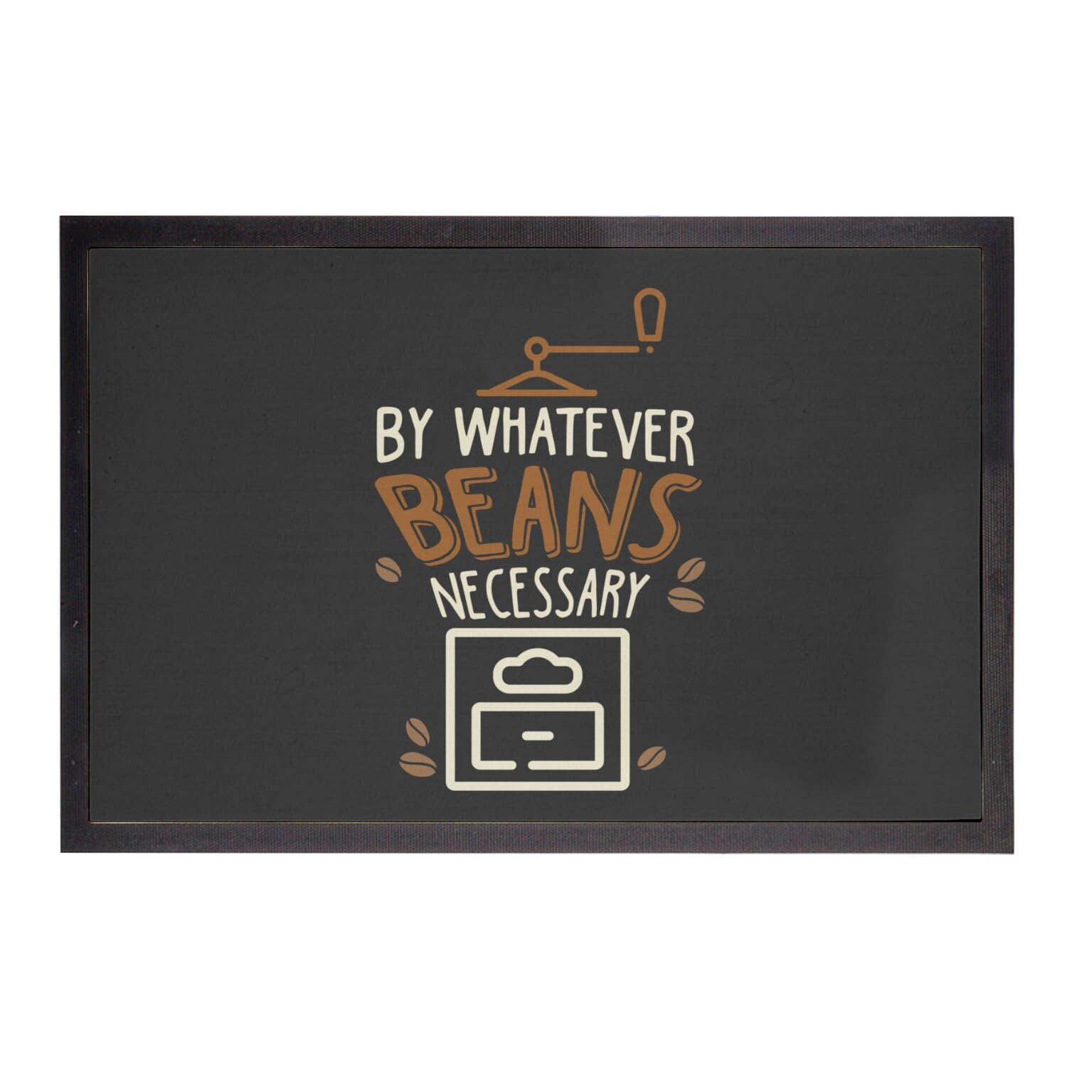 Paillasson noir Fabulous 75x50 cm Whatever Beans Necessary