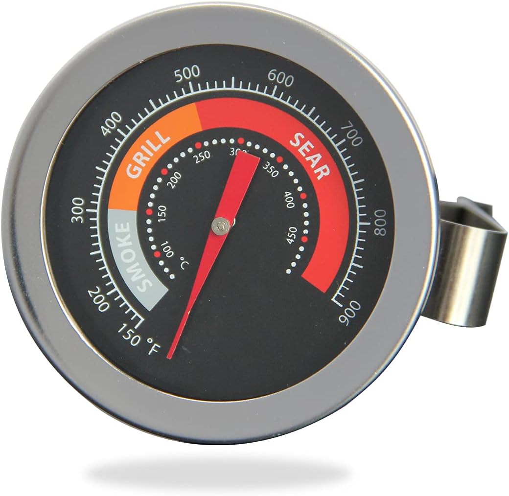 2 Inch Thermometer Replacement for Big Green Egg, BGE Temperature Gauge for Big Green Egg,Grill Dome, Char-Griller Kamado, Stainless Steel 150-900°F with No-Fog Glass Lens