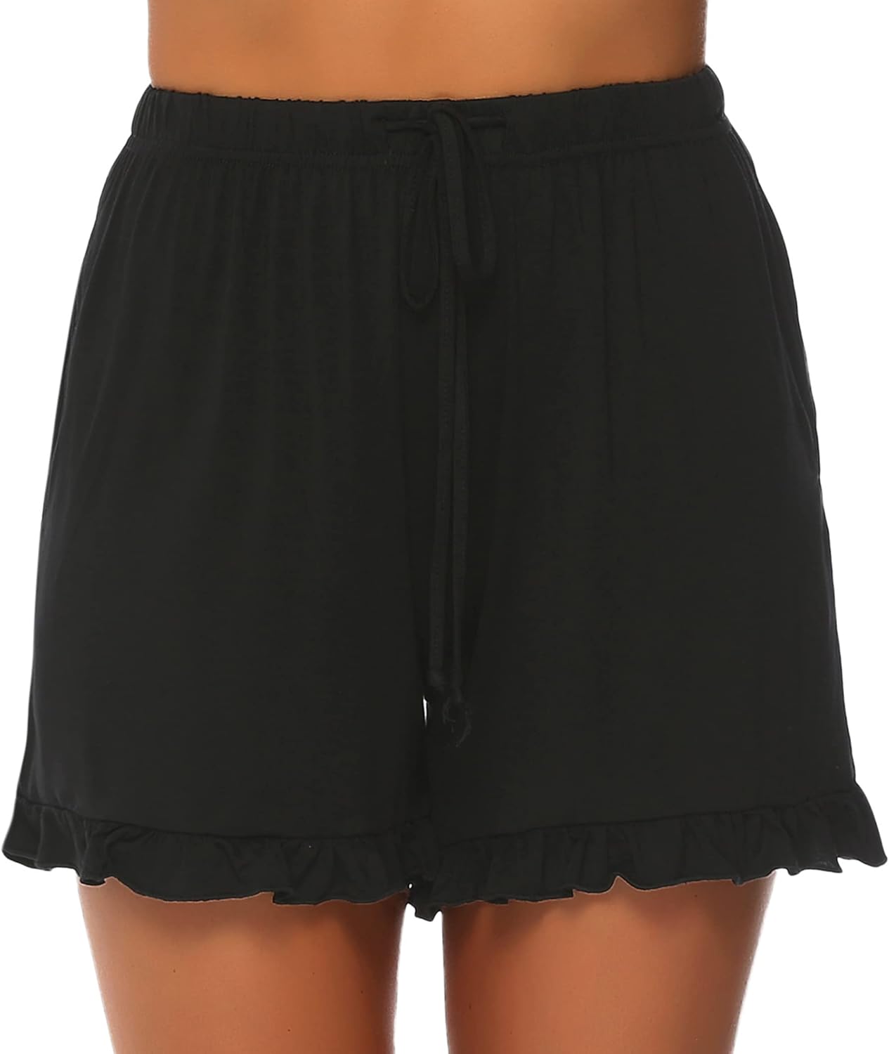 Prosoft&Hawiton Womens Cotton Pajama Shorts Comfy Sleeping Shorts Sleepwear Lounge Pj Bottoms with Drawstring & Pockets