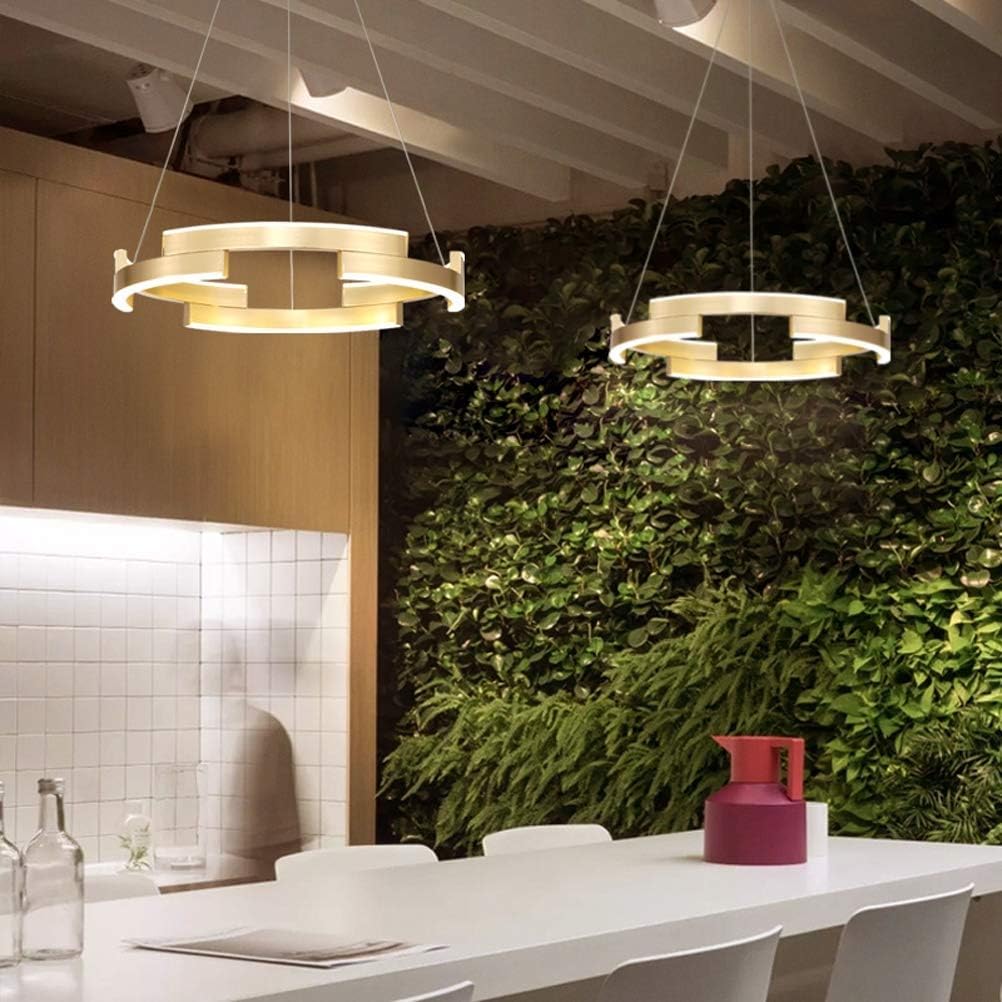 Modern Simplicity Led Lustre Aluminum Chandeliers Nordic Simplicity for Living Room Bedroom Ceiling Pendant Lights 85-265V,Warmwhite,450X450X150Mm,600X600X57Mm
