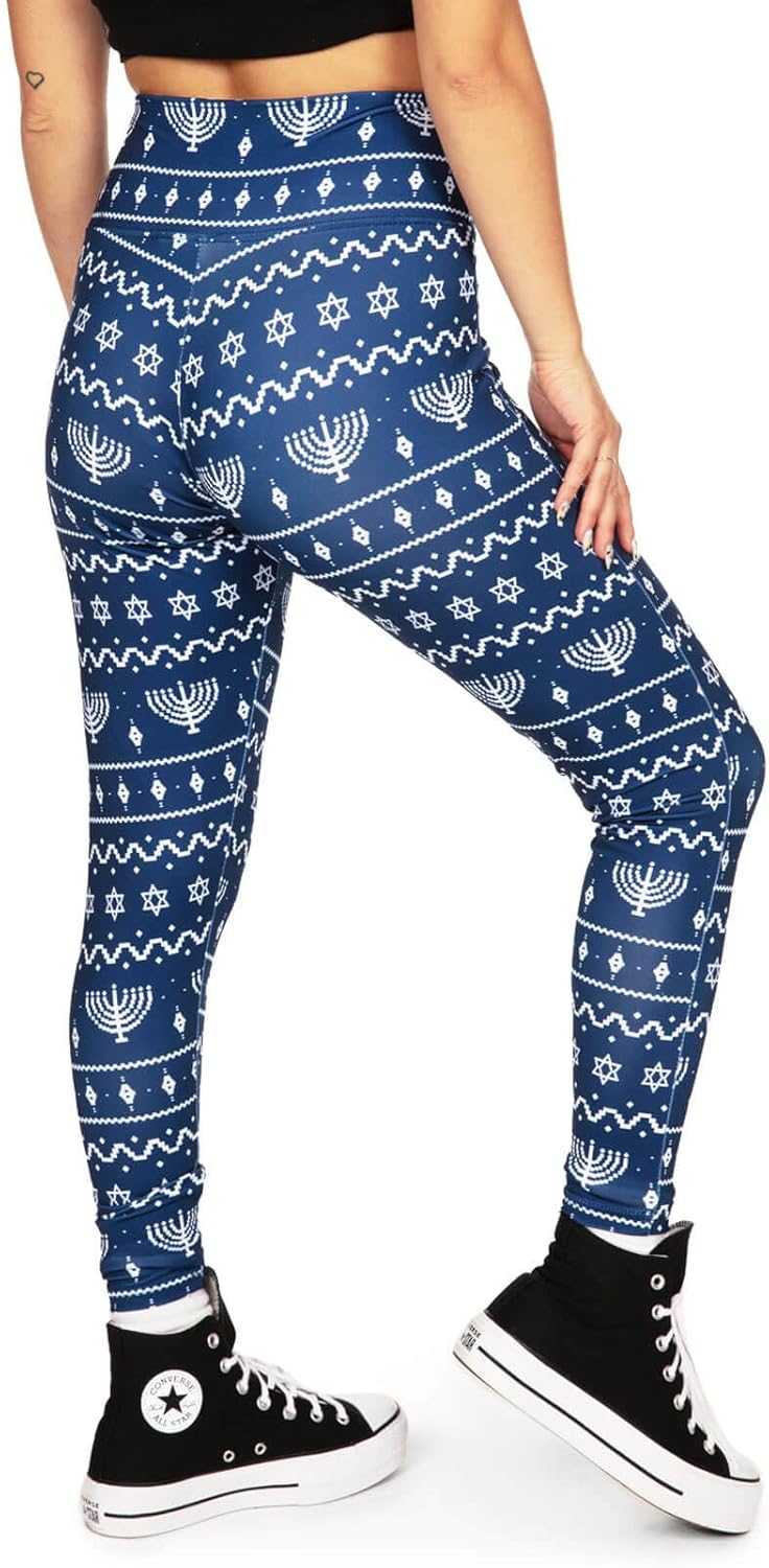 Tipsy Elves Christmas Leggings for Women - Comfy Festive Holiday Themed High and Mid Waisted Leggings - Image 2