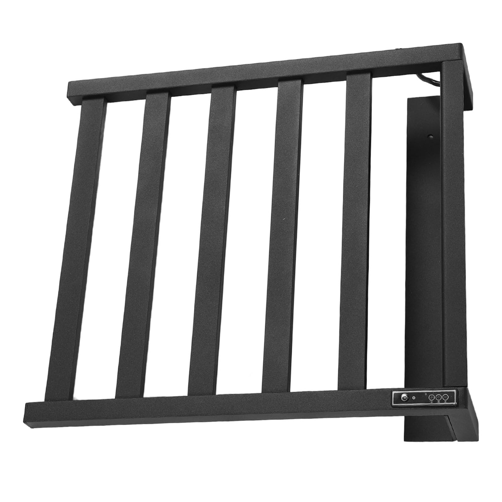 Bathroom Towel Warmer Rack, Black Intelligent APP Heated Towel Warmer Rack Carbon Fiber Heating for Home (US Plug 110V)