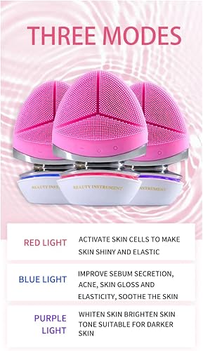 Miniatura 9 de Cepillo de limpieza facial y masaje, cepillo facial multifuncional de silicona para limpieza profunda y masaje. Dispositivo de limpieza profunda