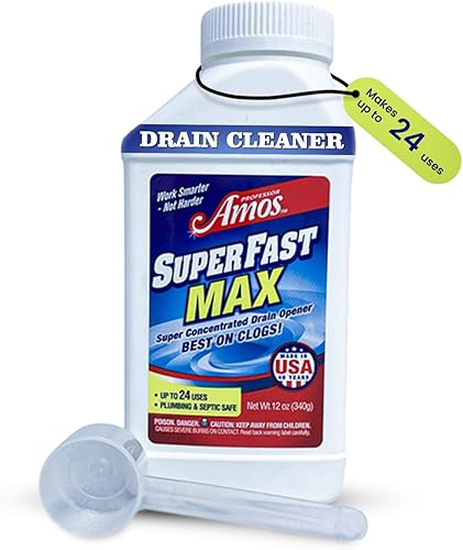Professor Amos SuperFast Max Limpiador de Drenaje Concentrado en Polvo (12 oz)