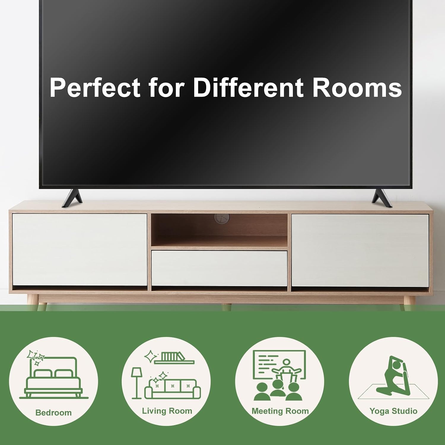 TV Stand for Magnavox TV Legs Replacement, This is Not a Universal Bracket, Please Carefully Examine the Picture to Determine If it is Suitable for Your TV, with Screws, Easy to Install, Black