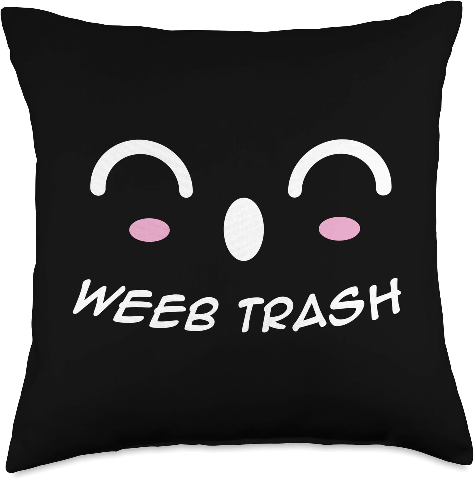 Weeb Apparel & Clothing Certified Weeb Trash, Weeaboo Otaku Anime Fan Gift Graphic Throw Pillow, 18x18, Multicolor