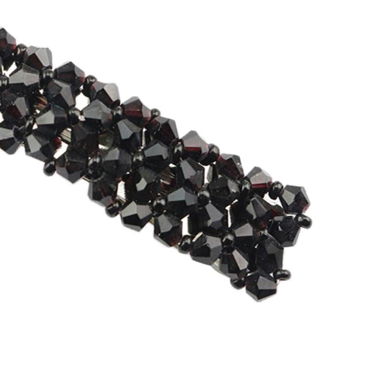 1Pc Black Hair Clips Handmade Rhinestone Barrettes Metal Hair Holders Clips and Barrettes Hair Clips for Women Girls,Rhinestone for Women,Black Barrettes,Headwear Styling Accessorie - Image 6