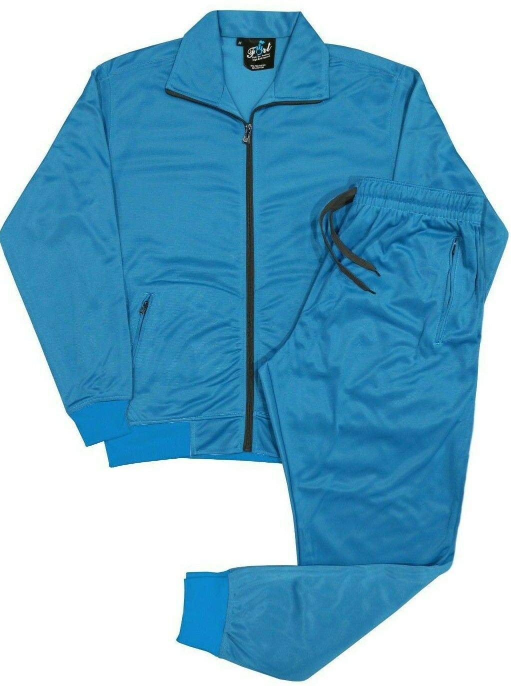 Fort FashionsMen’s Running Athletic Track Jacket and Pants Sports Exersion activewear Tracksuit