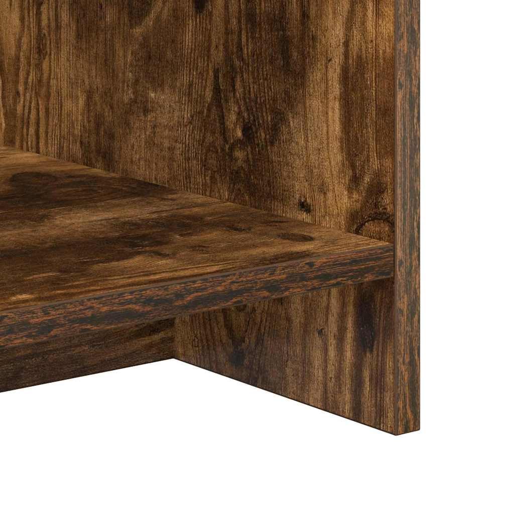 Tavola per TV in rovere affumicato, bassa, 102 x 35 x 45 cm, in legno, design moderno, spazio per soggiorno e camera da letto