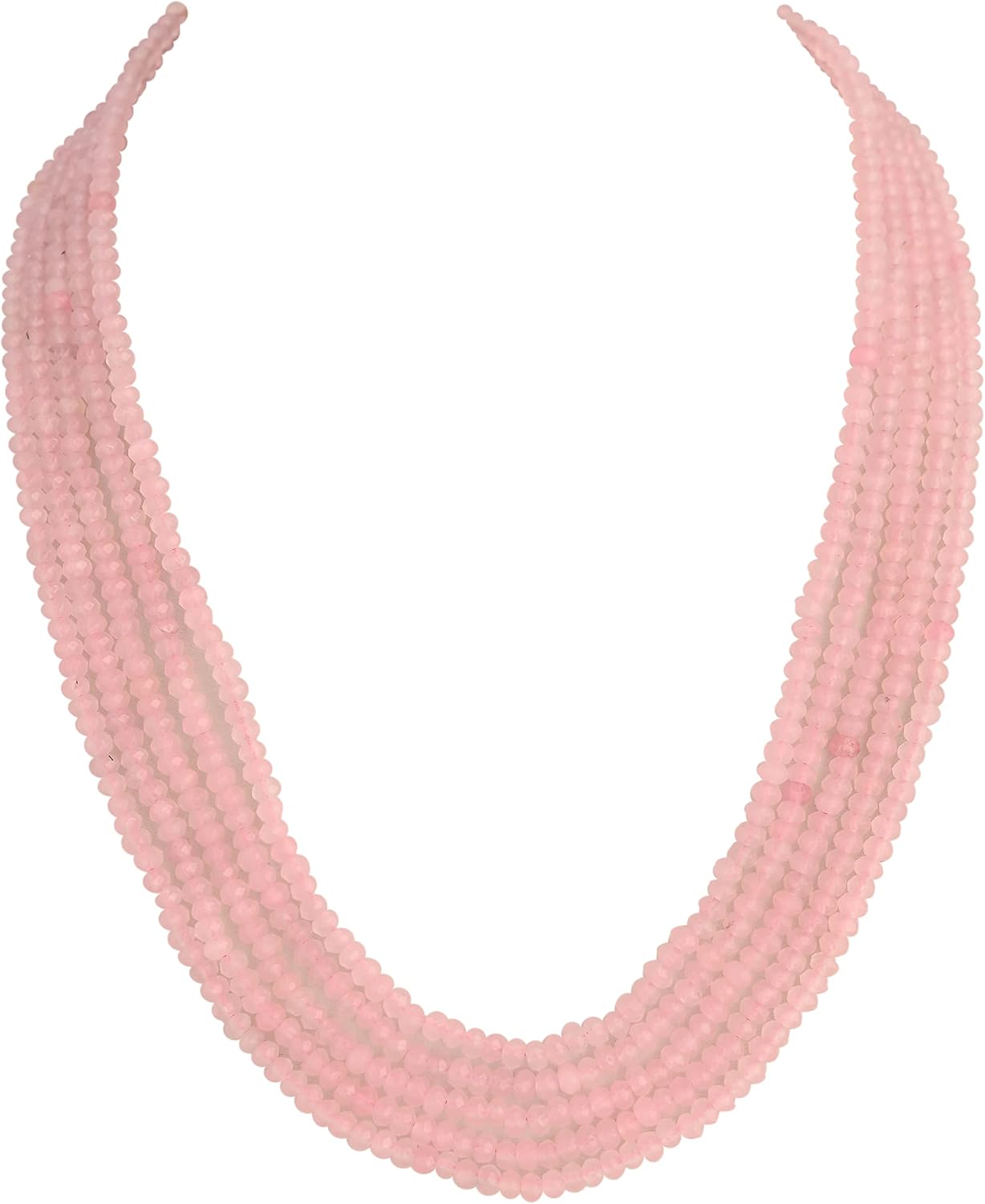 Ratnavali Jewels Multi color Quartz Beads Stone Strand Fashion Necklace Women