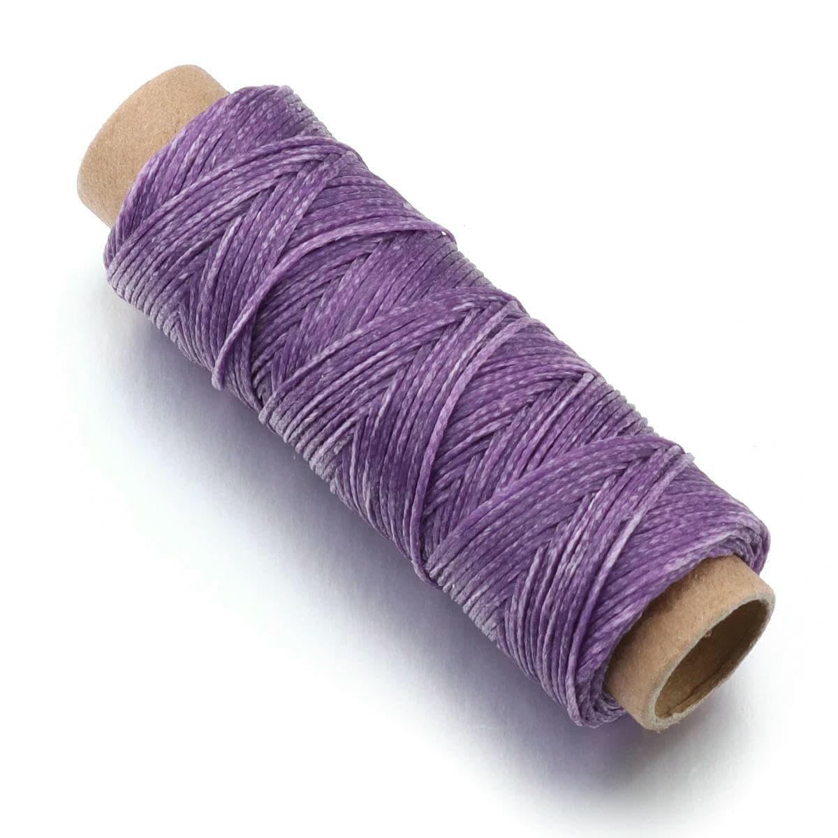 50yards/lot Polyester Flat Waxed Thread 150D 1mm Leather Sewing String Cord For Leathercraft Bookbinding Hand Stitching Thread-Purple