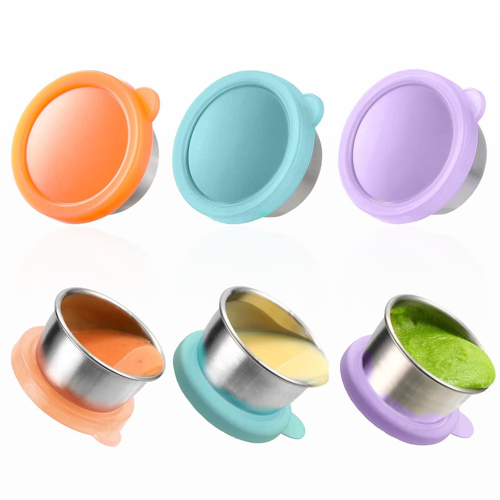 Soleebee Set Di Contenitori Per Alimenti Con Coperchio, 3 X 70 Ml, In