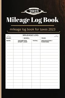 Mileage Log Book For Taxes 2023