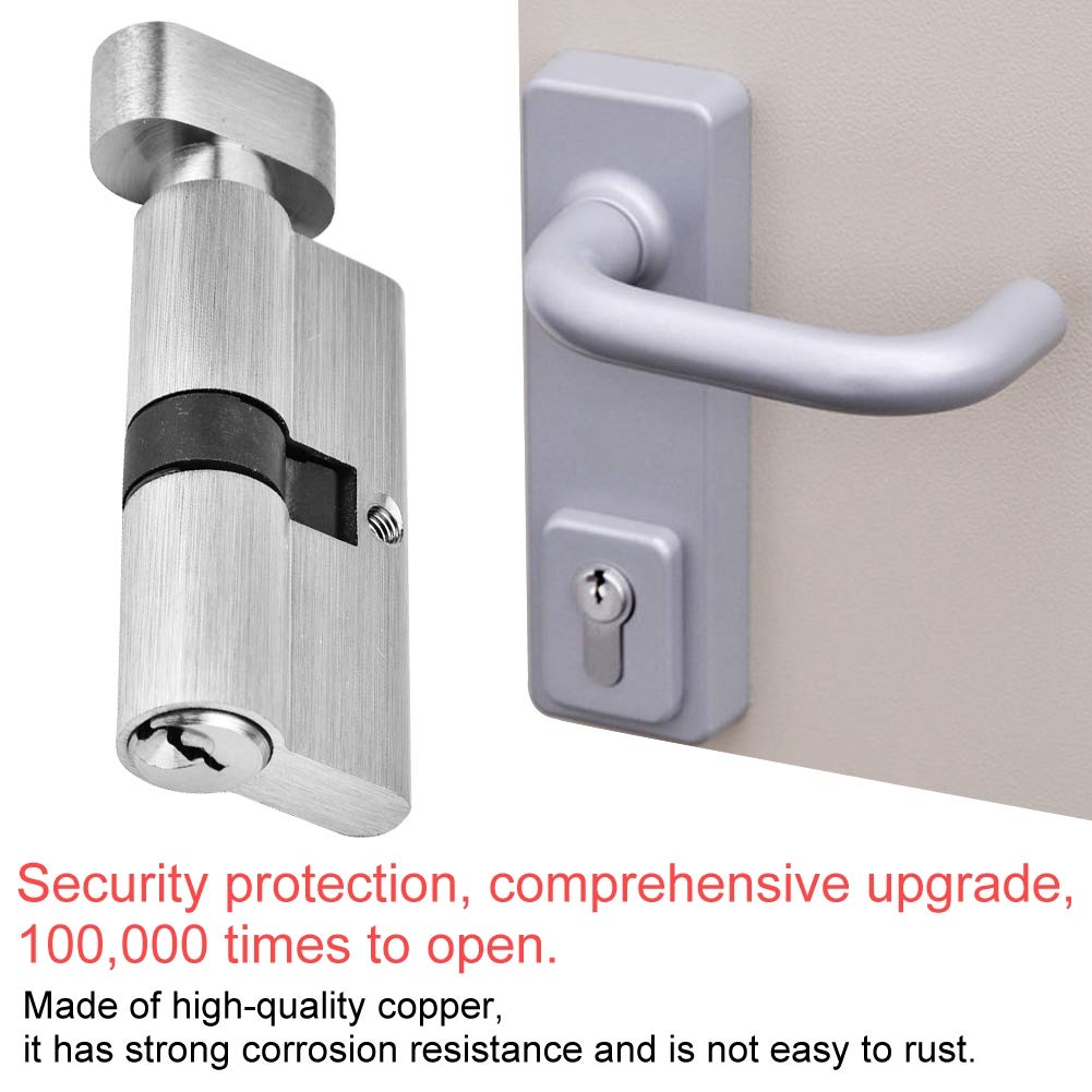 Copper Anti-Theft Cylinder Lock - 60mm Single Open Cylinder With Keys