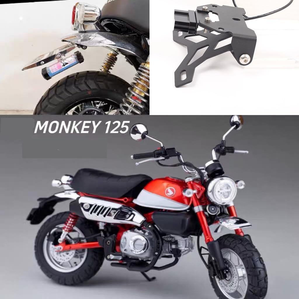Tail Tidy Kit for HONDA MONKEY 125 Z125MA ABS Z125MA Z125M JB02 JB03 2018-2024 Fender Eliminator Kit equipped License Plate Holder, License Plate Light