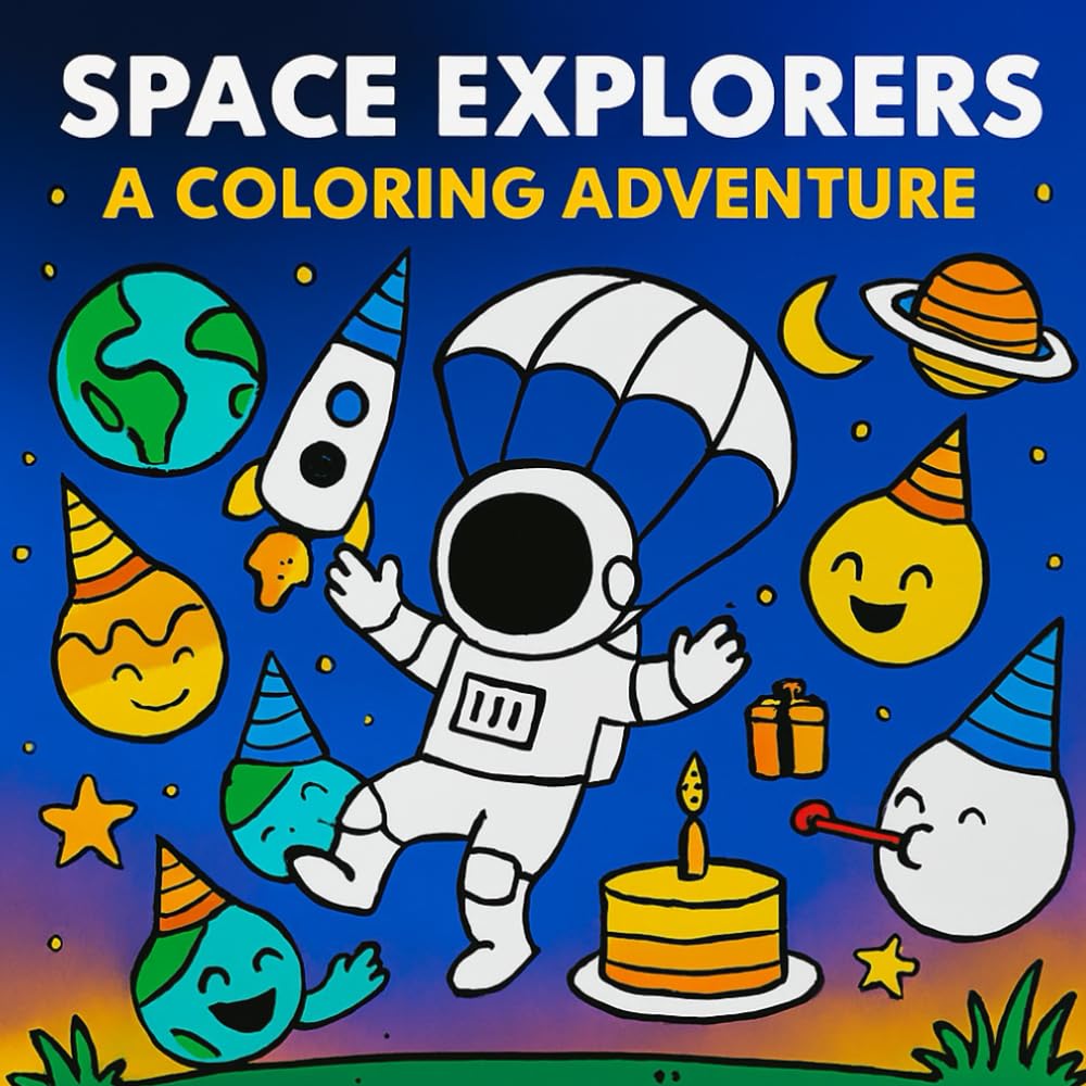 Space Explorers: A Coloring Adventure