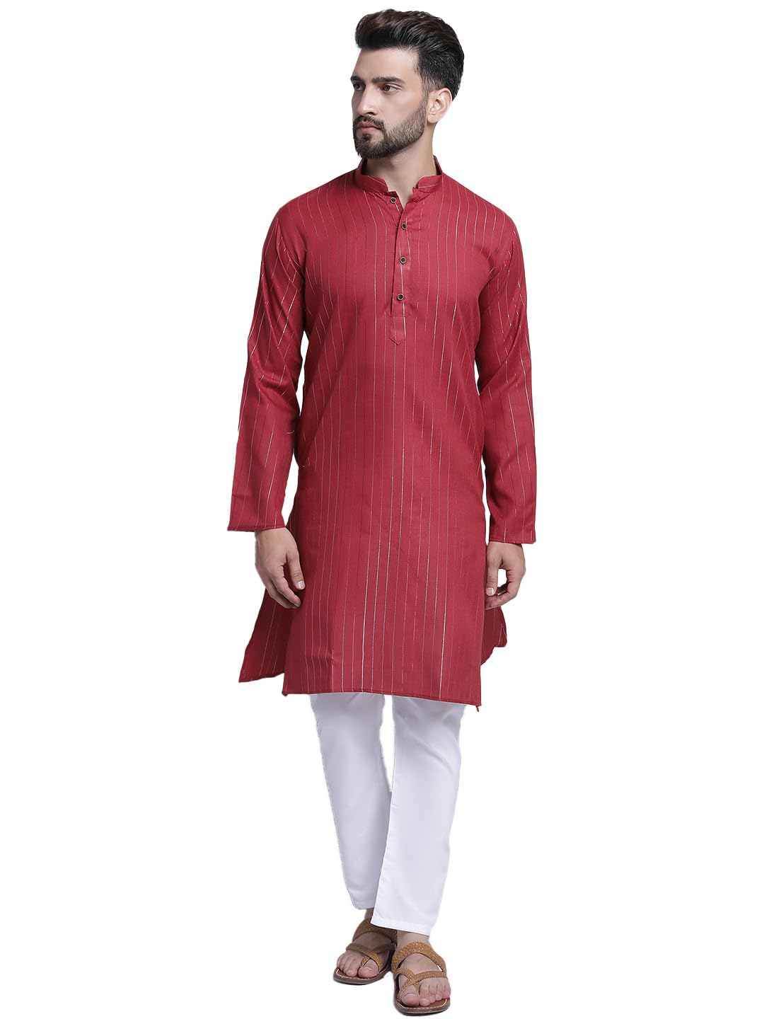 armaan ethnic Lining Cotton Kurta Pajama for Men-picture-19