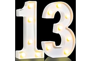 Incredible 13th Birthday Decorations: Treela's Captivating LED Light-Up Numbers