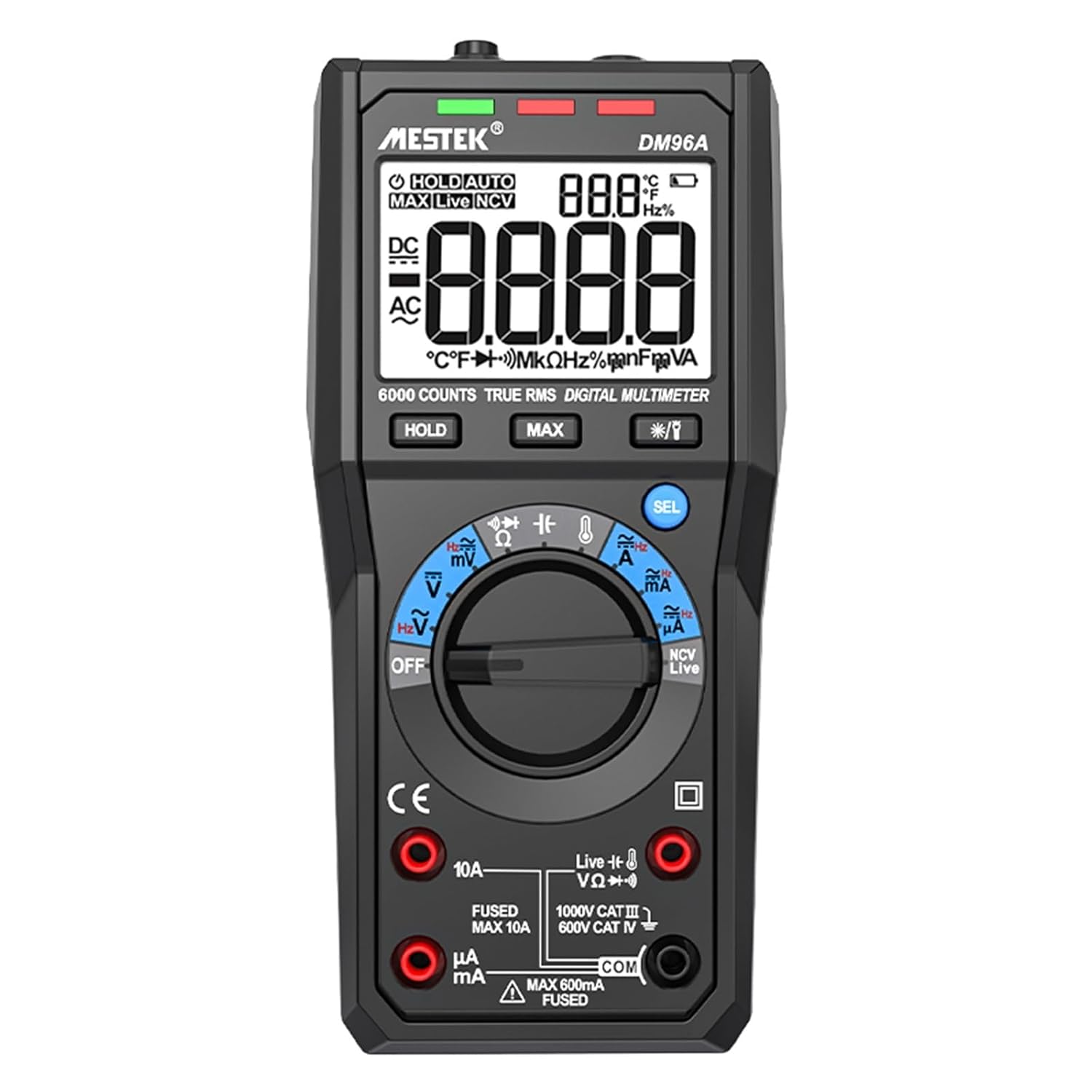 Digital multimeter DM96A Model Auto Range AC DC Voltage Current with Temperature Measurement Tester multimeters