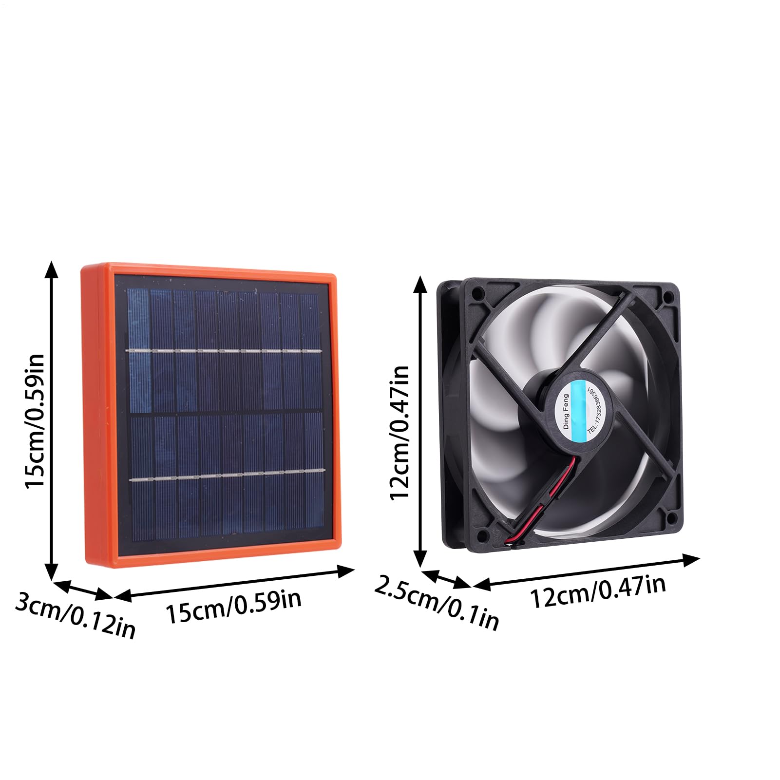 Ventola di estrazione solare, ventola di estrazione del capannone | Ventilatore da capannone pannello solare 2 x 30 W - Ventilatore solare da tetto, ventilatore da serra con cavo /off, | Ventilatore per serra impermeabile, ventilatore per ventilazione sul