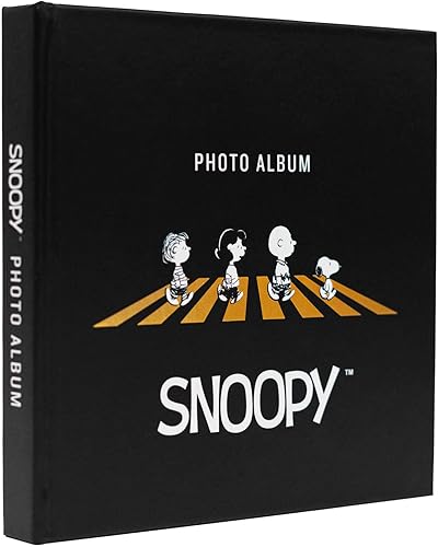 Grupo Erik Snoopy - Álbum de fotos autoadhesivo oficial de Snoopy, 6.3 x 6.3 pulgadas, 22 páginas, tapa dura, libro de fotos, regalos de Snoopy,