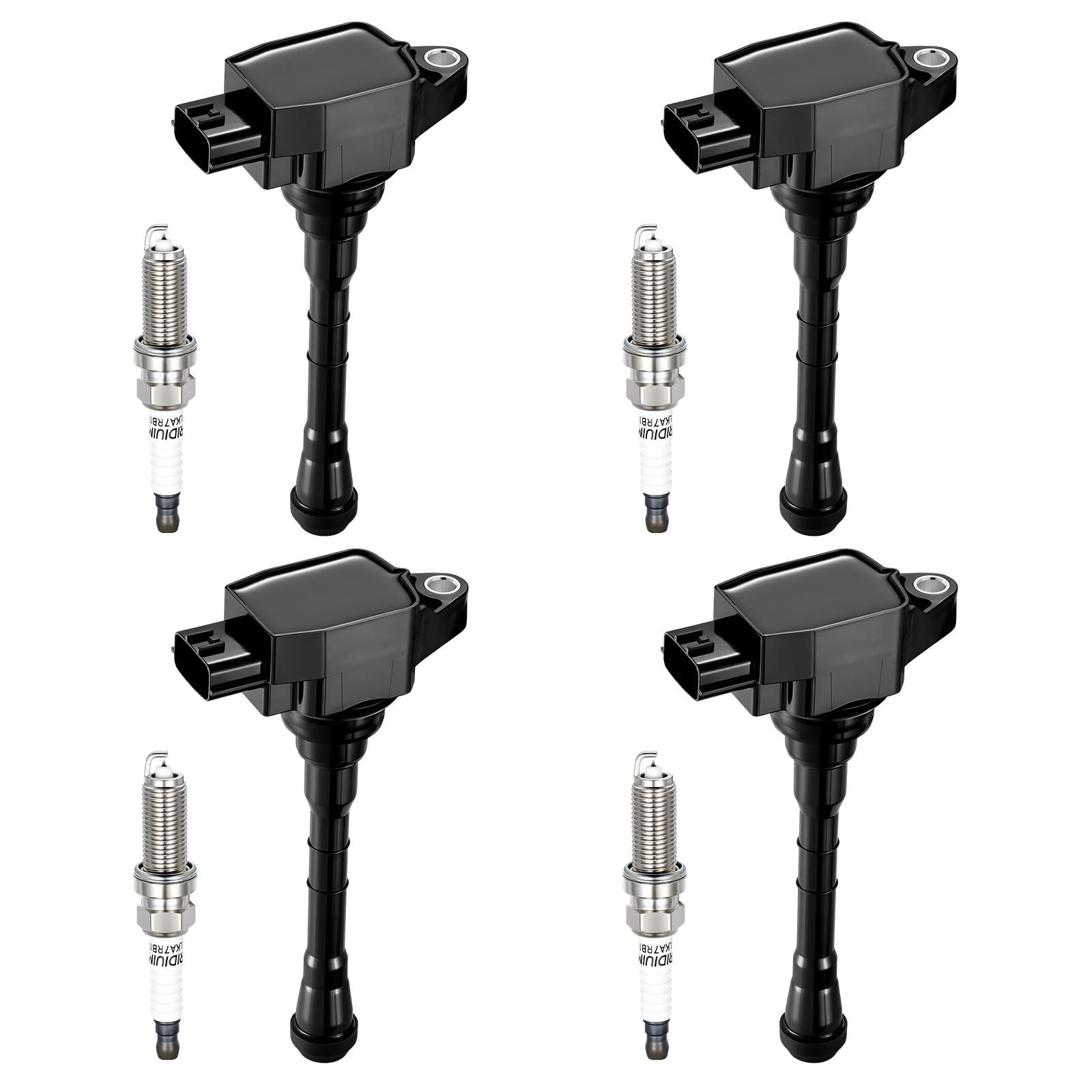 BDFHYK Ignition Coil Pack UF861 and Iridium Spark Plug 9621 for Nissan