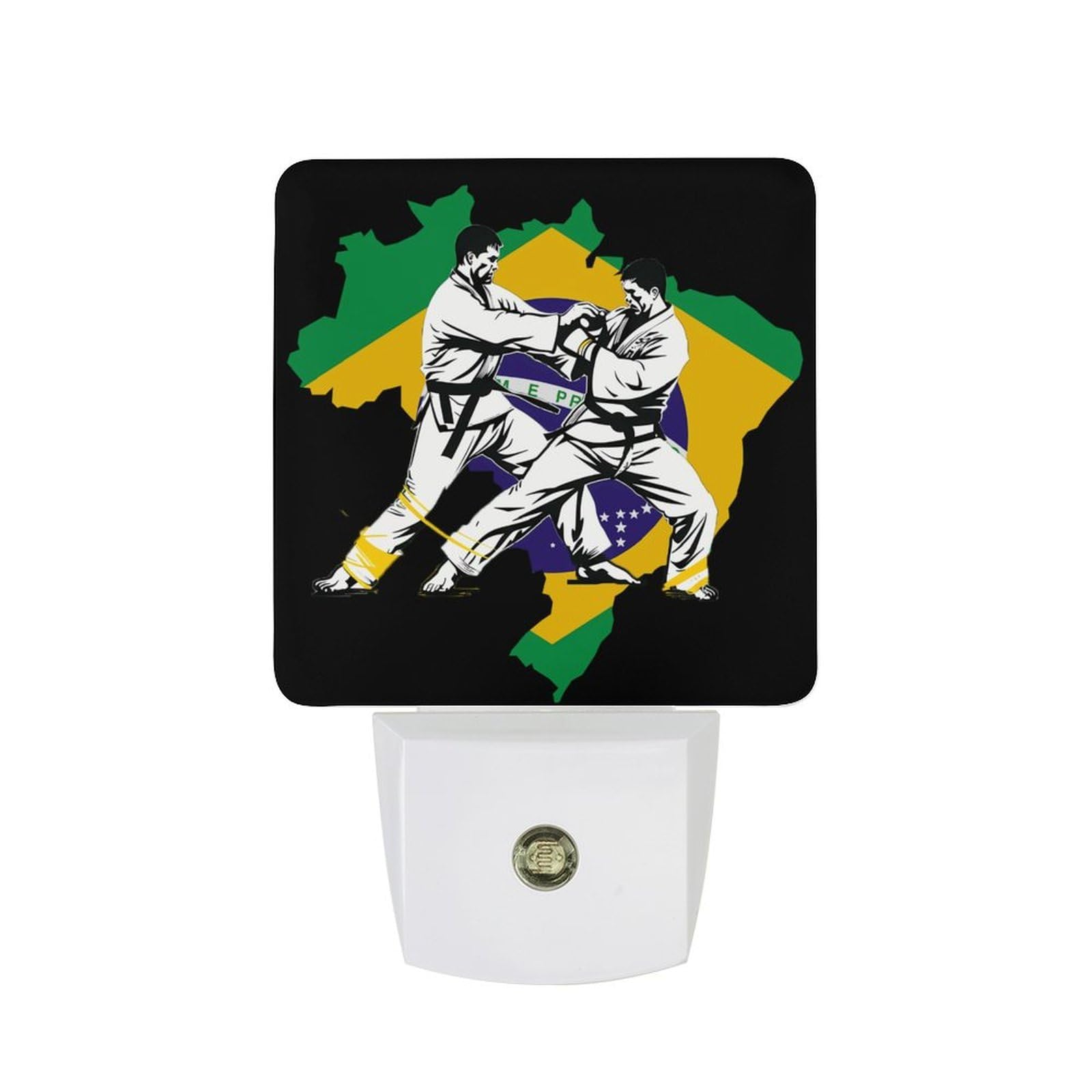 Nqrxadcrt Style Brazilian Jiu-Jitsu Brazil Night Light Plug In Wall Lights Bedside Lamp Bedrooms Home Hallways Decoration