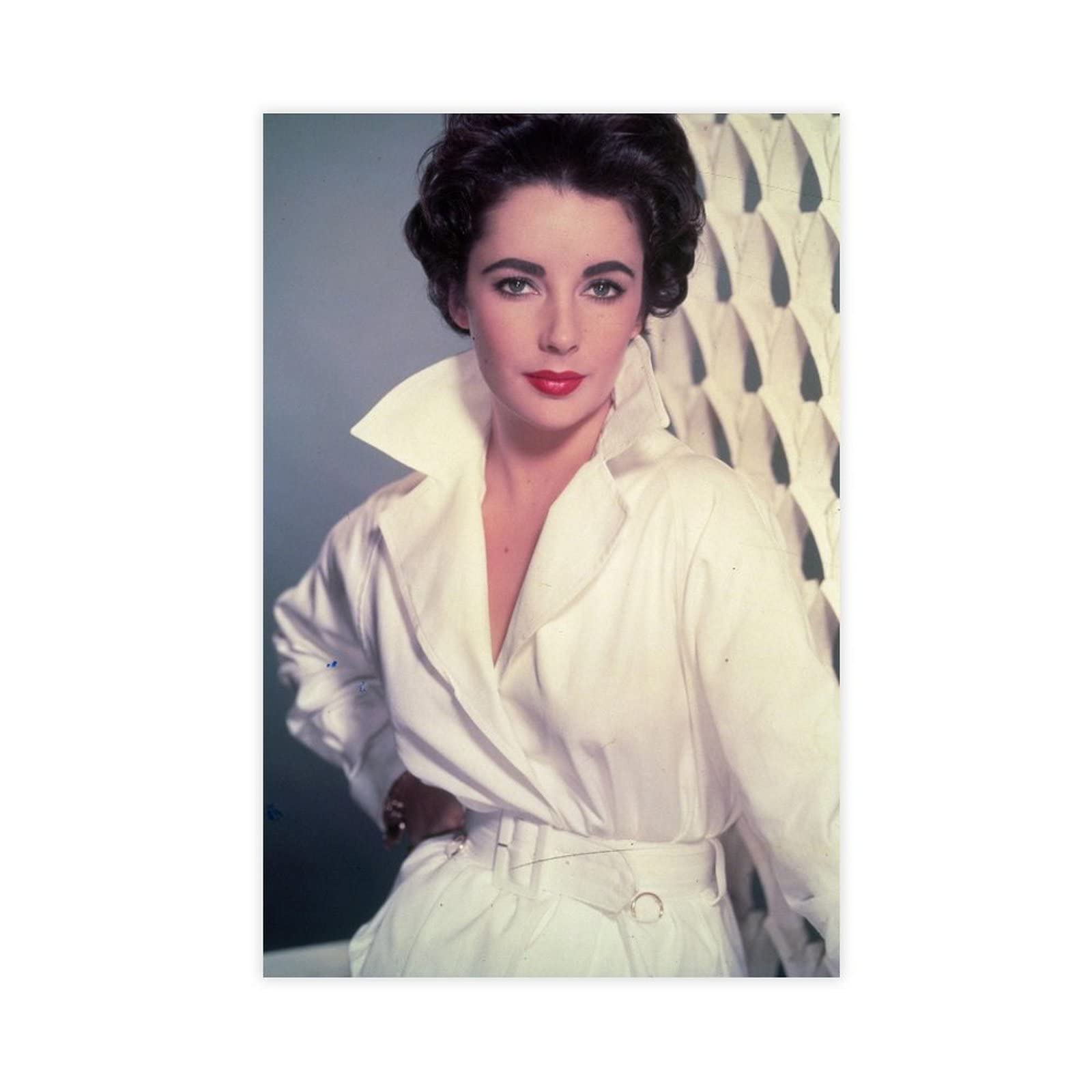 Poster sur toile de l'actrice Elizabeth Taylor 3 - Décoration de chambre à coucher - Paysage sportif - Décoration de bureau, de chambre à coucher - 30 x 45 cm