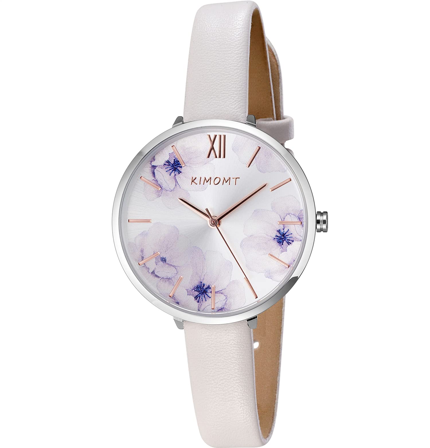 KIMOMT Damenuhren Lederband Luxus Quarzuhren wasserdichte Mode Kreative Armbanduhr für Damen Mädchen Damen