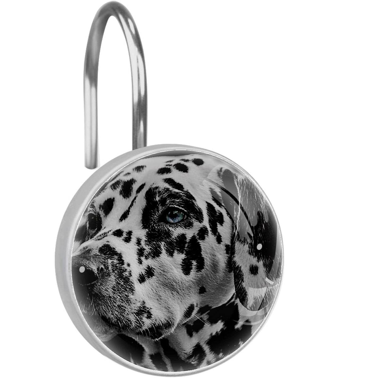 Crochets rideau de douche dalmatien anti-rouille pour stopper les taches de rouille