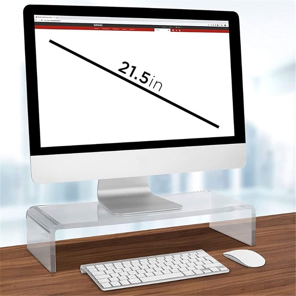 Acrylic Universal Computer Monitor Riser Stand for Home Office Business Desk Gamers Multi Media Platform image 5