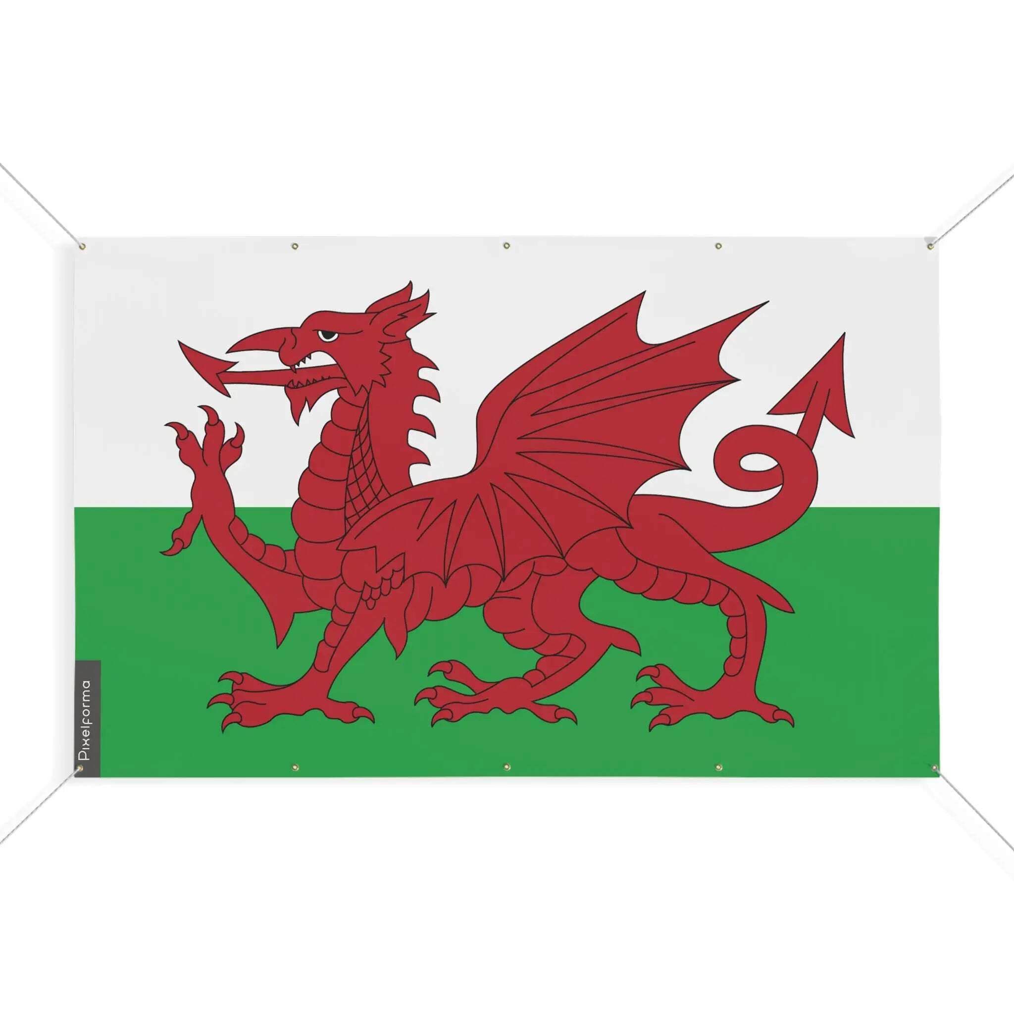 Drapeau Pays de Galles 90x135 cm avec 10 oeillets renforcés taille S
