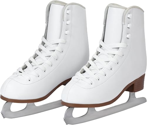 Figure Skates for Women, Durable Synthetic Leather Ice Skates with Lightweight S