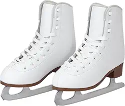 Patins de gelo, skate preferido para iniciantes para homens/mulheres/meninos/meninas, resistente ao desgaste, modelo confortável. (branco, tamanho feminino: 24/tamanho masculino: 39)