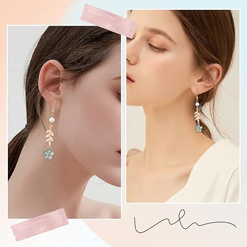 Miniatura 5 de Beebeecraft 1 caja de 16 dijes colgantes de hoja, chapado en oro de 18 quilates, árbol de latón con ramas para decoración de joyas de otoño, Latón