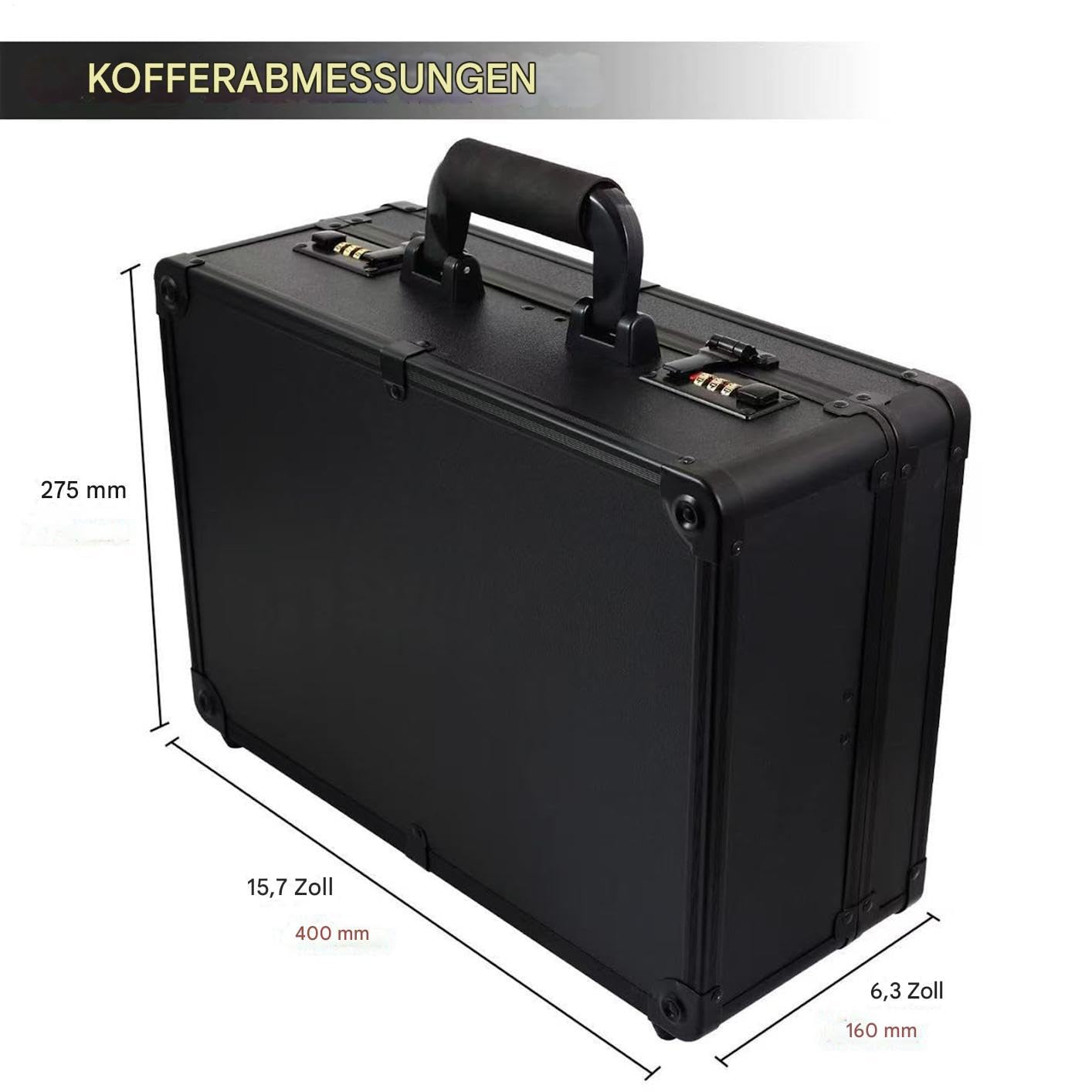 Maletín portátil para peluquería, para peines, cortapelos y herramientas, almacenamiento de aluminio ABS, maletín portátil con cerradura para salón, viaje, peines y