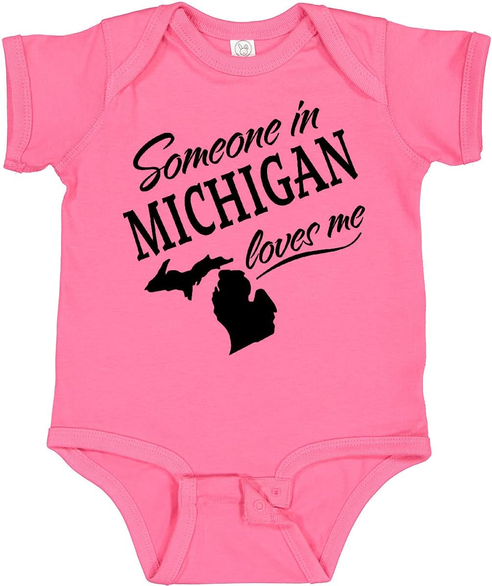 inktastic Someone in Michigan Loves Me Baby Bodysuit