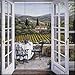 Ceramic Backsplash Tile Mural Tuscany Scene Tuscan Italian Theme Kitchen/Bathroom - Lunch Near Lucca - Barbara Felisky