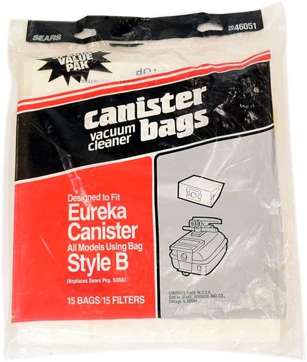 Other 46051 Sears Vacuum Bag, Type B, 15Pack Genuine Original Equipment