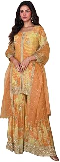 Ready to Wear Indian/Pakistani Roka Special Floral Designer Plazzo Suit for Womens
