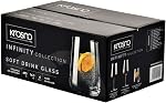 KROSNO Infinity Drinking Glasses Set of 6 – 16.6 oz (490 ml) Water Juice Glasses, Modern Tapered Tumblers, Lead-Free Crystal, Clear Everyday Drinkware, Dishwasher Safe, Made in Europe