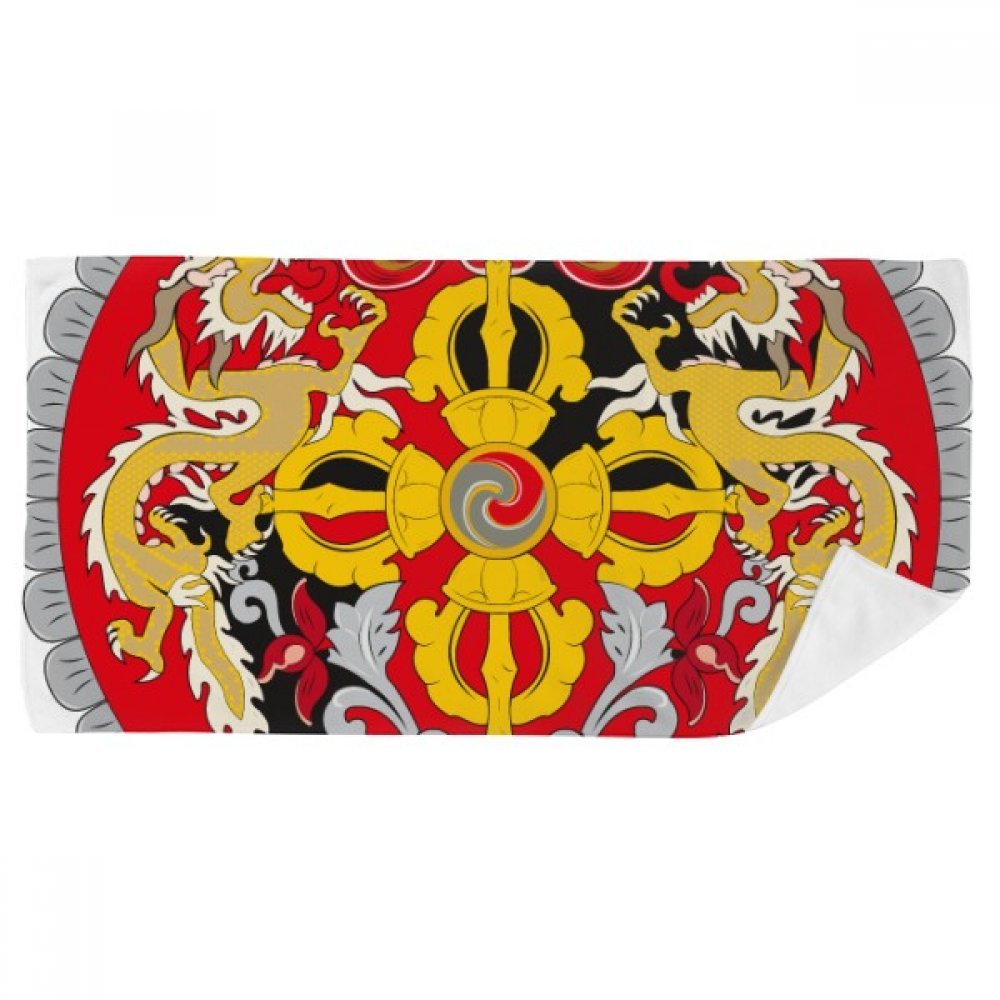 Serviette de bain Bhoutan multicolore, l'idée cadeau originale pour passionnés